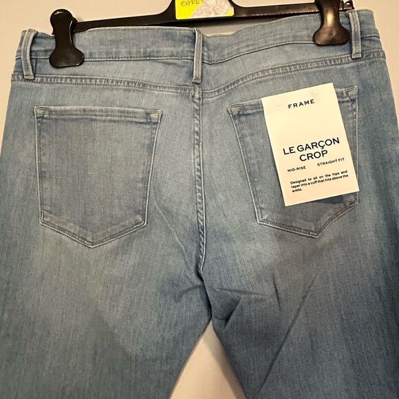 Frame Denim‎ Le Garcon crop Cebu raw hem denim blue jeans size 30 NEW - Picture 6 of 14